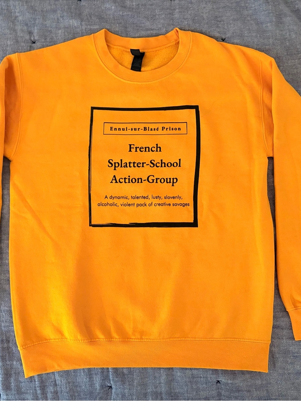Gildan Orange Crewneck Sweatshirt (The French Dispatch